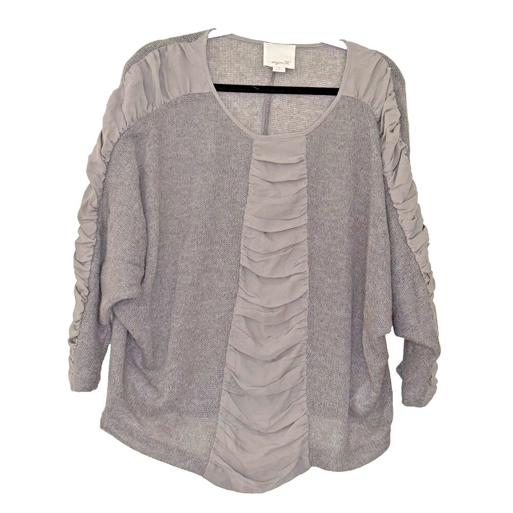 Aryn K. Gray Dolman Sleeve Wool/Silk Sweater Size Medium Lightweight Luxurious